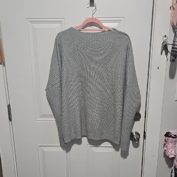Sweaters - Soft Gray Crewneck Sweater - Relaxed Knit